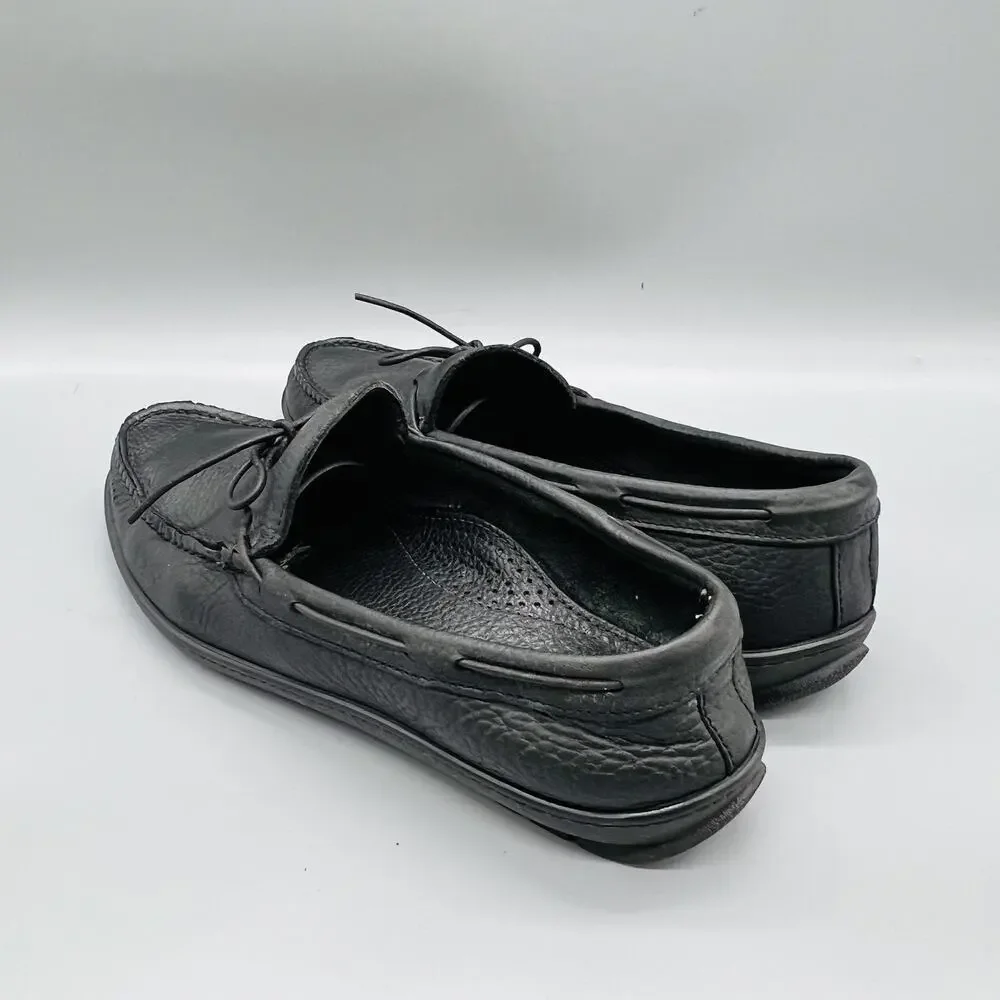 Alden Shoes Mens 10 Black Leather Cape Cod Collection Moc Loafers Casual Comfort